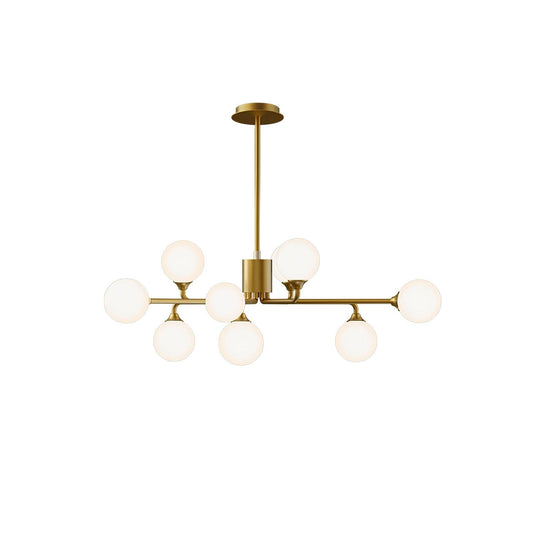 Staggered Glass Globes Chandelier - Modern Design, Adjustable Height