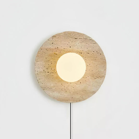 Stone Eclipse LED Plug-in Wall Light - Dimmable, Energy Efficient