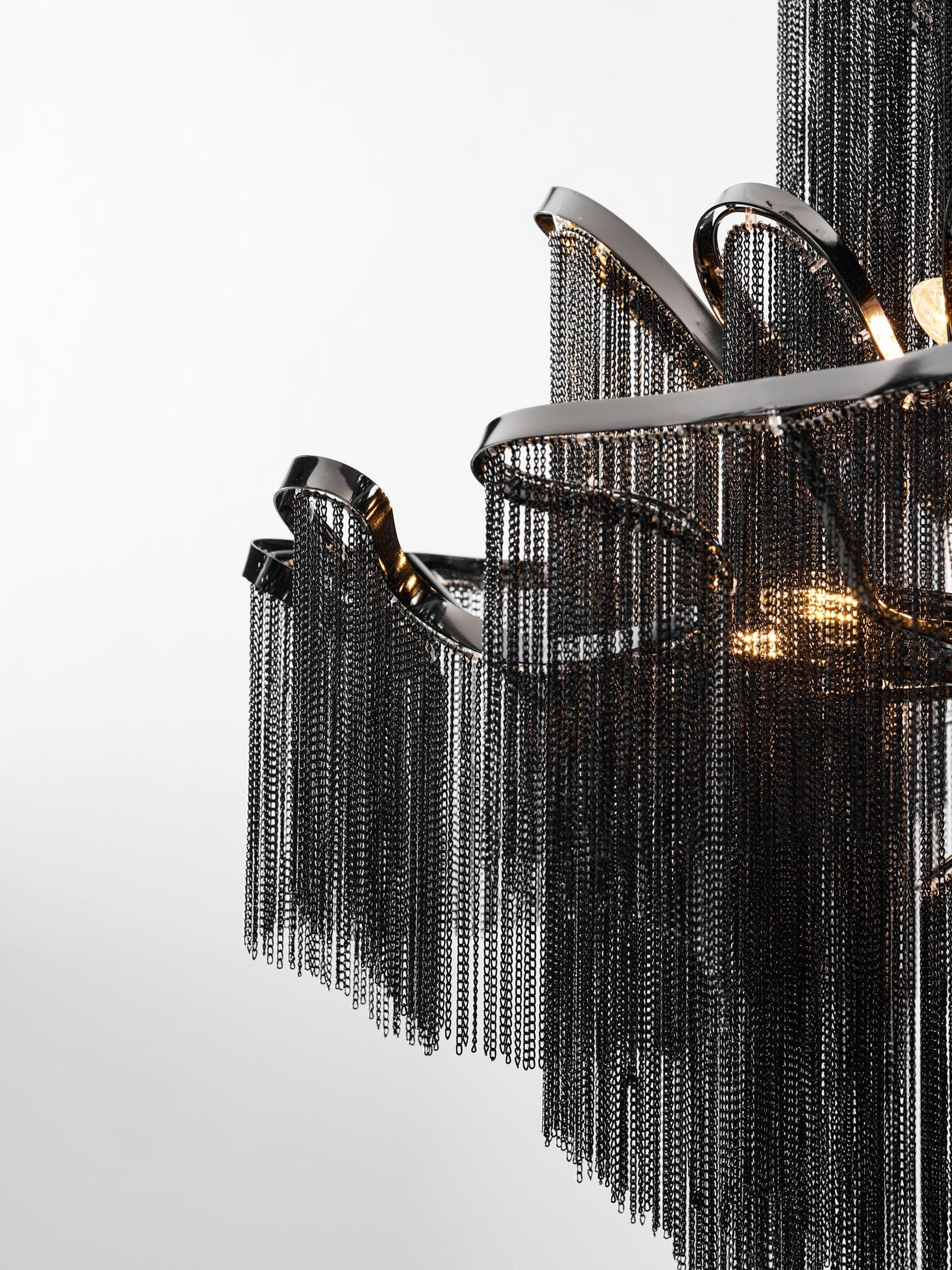 Stream Chain Chandelier - Modern Design with Adjustable Length & LED L