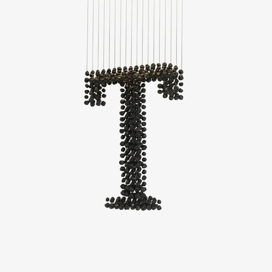 Elegant Charcoal Chandeliers - Adjustable Height & Energy Efficient Li