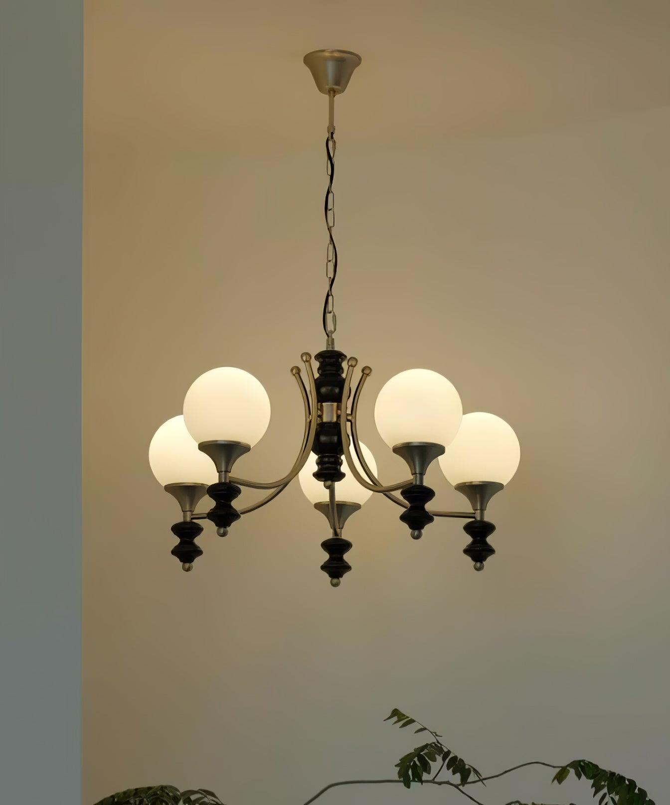 Tina Wooden Chandelier - Elegant Design & Adjustable Height Lighting