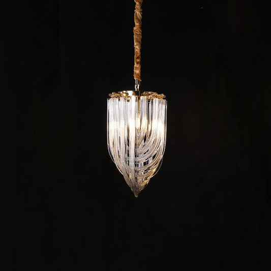 Elegant Trevi Glass Chandelier - Adjustable Height, Energy Efficient