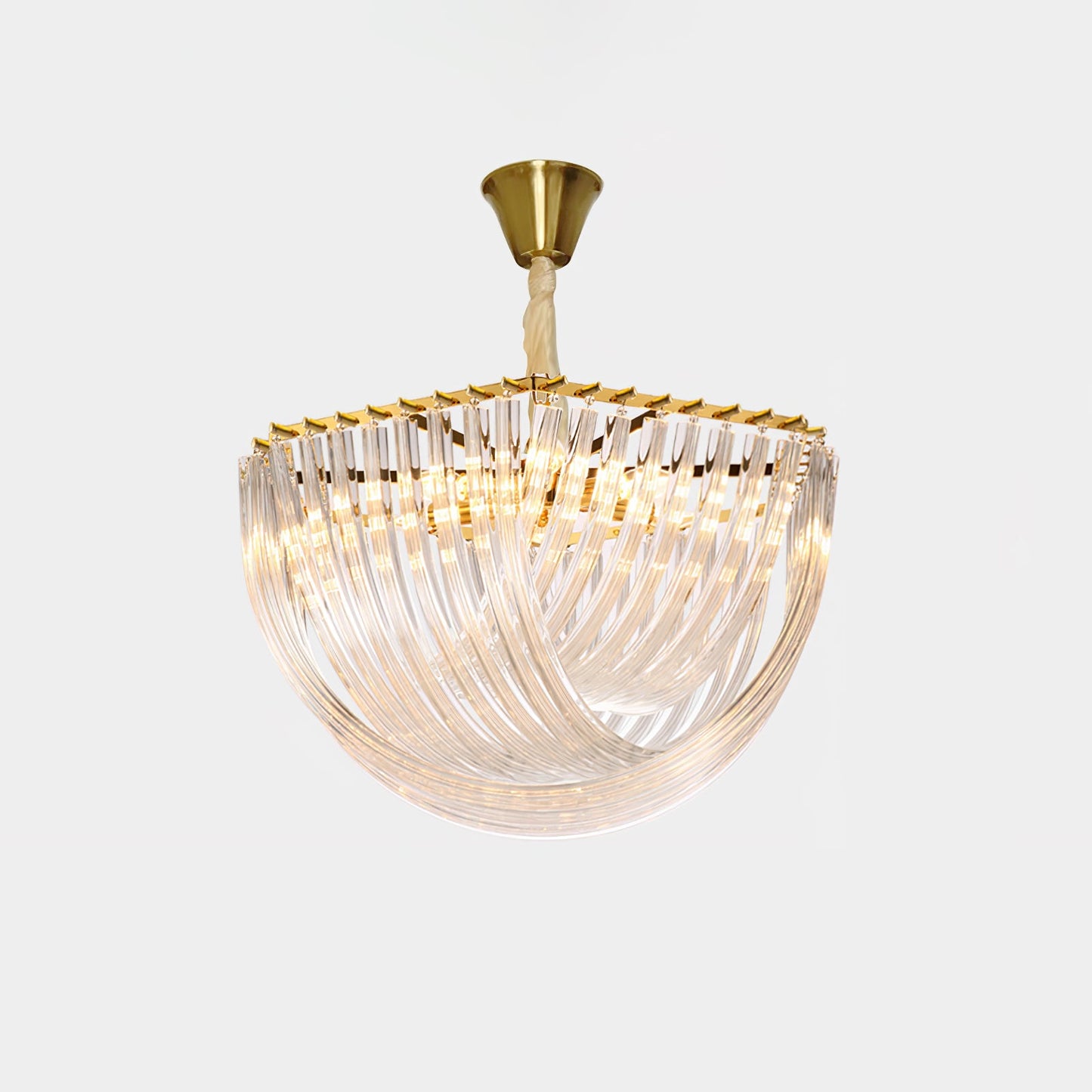 Elegant Trevi Glass Chandelier - Adjustable Height, Energy Efficient