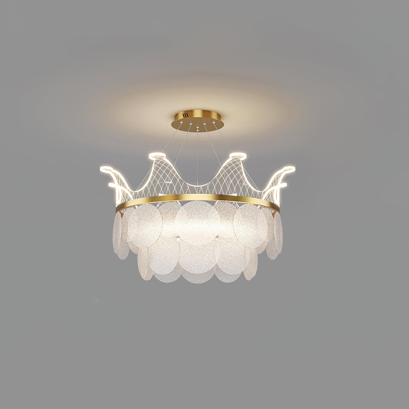 Vassar Crown Chandelier - Elegant Design with Adjustable Height & LED
