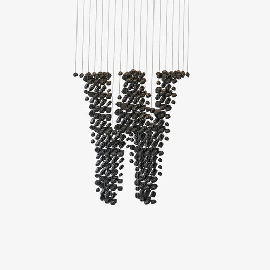 Elegant Charcoal Chandeliers with Adjustable Height and LED Compatibil