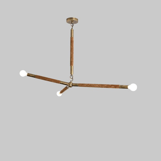 Modern Wrapped Linear Chandelier - Dimmable LED, Adjustable Height