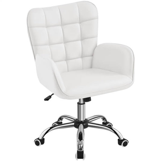 Faux Leather Office Chair Modern Vanity Chair Position 2