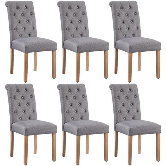 Dining Chairs Set of 6 Fabric Upholstered Dining Chairs Position 2