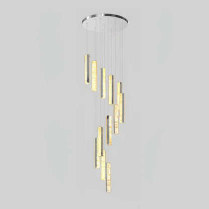 Villa Forci Chandelier - Elegant Crystal Design with Adjustable Height