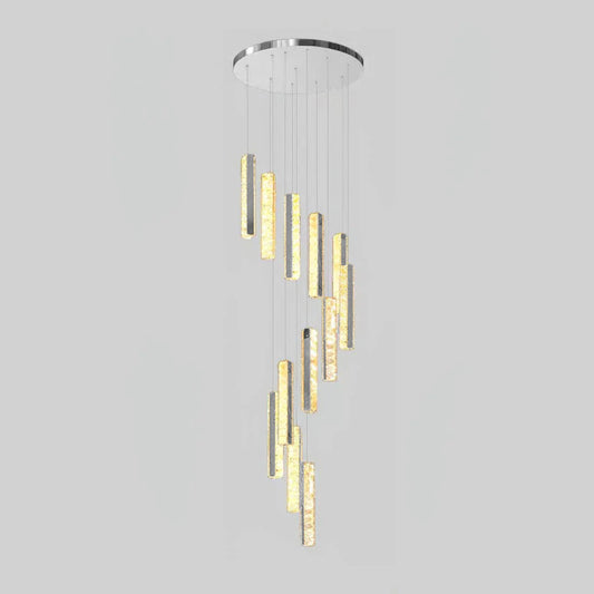 Villa Forci Chandelier - Elegant Crystal Design with Adjustable Height