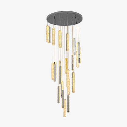 Villa Forci Chandelier - Elegant Crystal Design with Adjustable Height