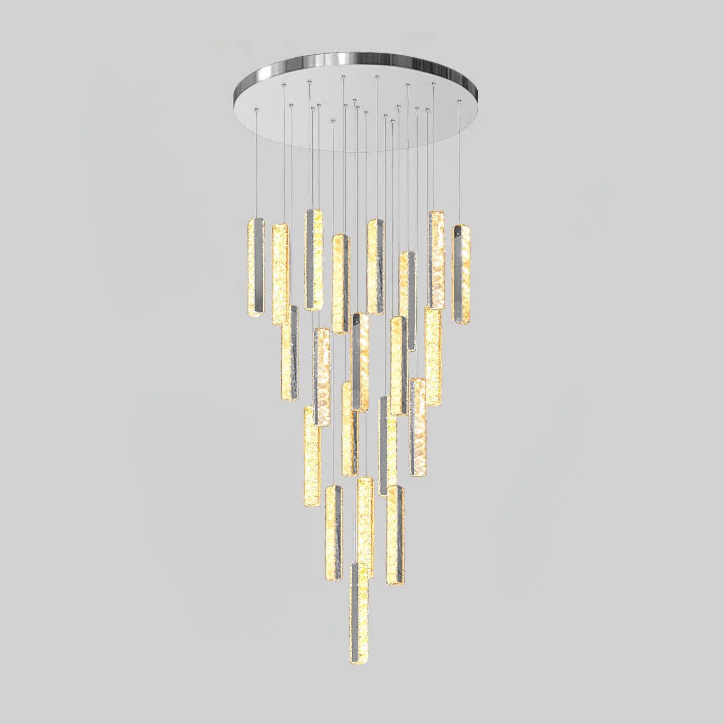 Villa Forci Chandelier - Elegant Crystal Design with Adjustable Height