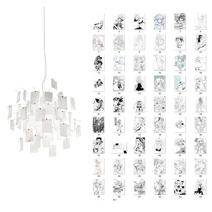 Elegant Paper Chandelier - Lightweight, Eco-Friendly Design, Easy to H