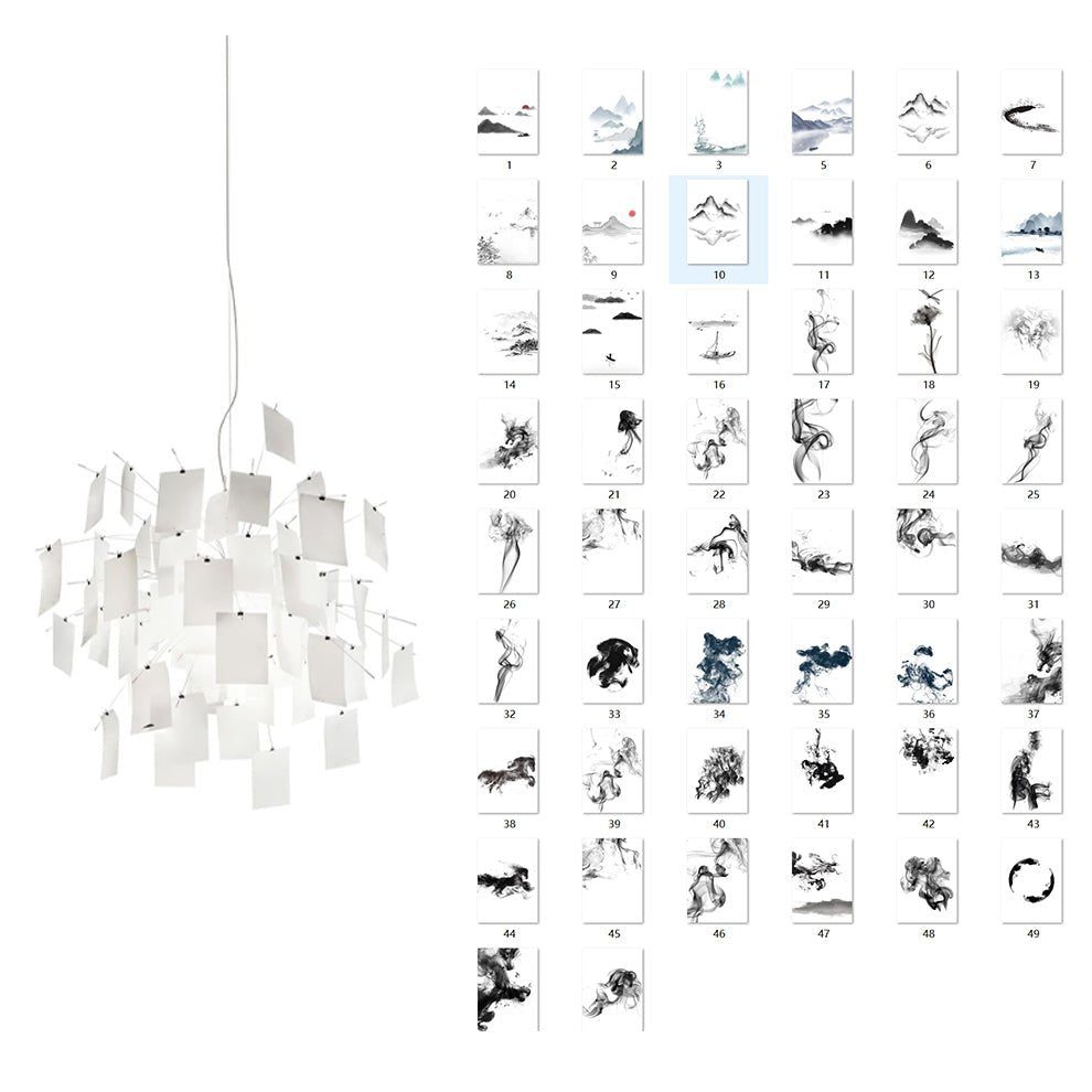 Elegant Paper Chandelier - Lightweight, Eco-Friendly Design, Easy to H