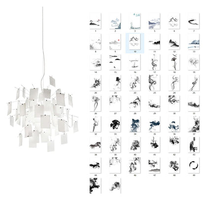 Elegant Paper Chandelier - Lightweight, Eco-Friendly Design, Easy to H