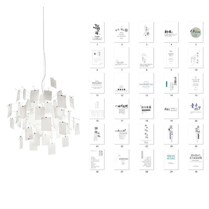Elegant Paper Chandelier - Lightweight, Eco-Friendly Design, Easy to H