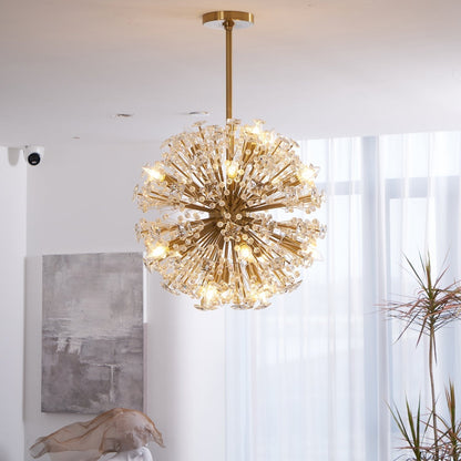 Dickinson Chandelier - Elegant Crystal Design with Adjustable Height