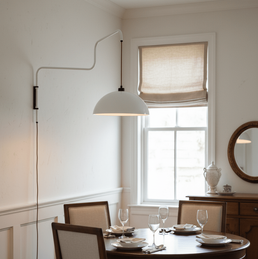 Elio Plug-In Wall Lamp with Adjustable Brightness and Modern Design