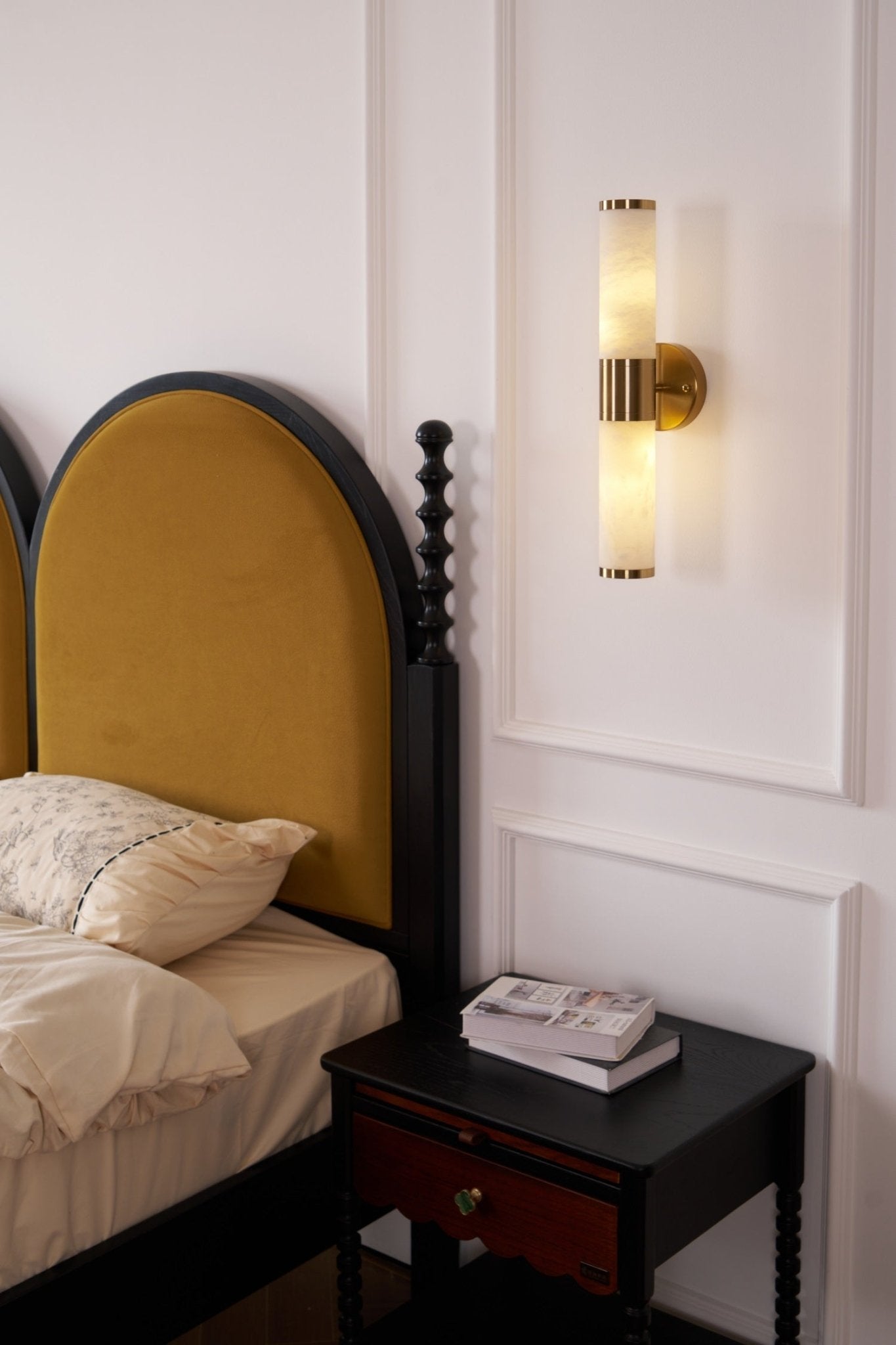 Alabaster Wall Lamp - Elegant Design with Soft Glow & Adjustable Angle