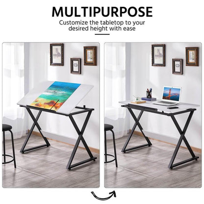 41.7x23.6'' Drafting Table for Artists Art Desk Position 8