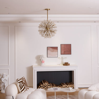 Dickinson Chandelier - Elegant Crystal Design with Adjustable Height