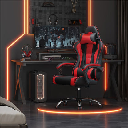 Computer Office Chair with Headrest and Massage Lumbar Support Position 8