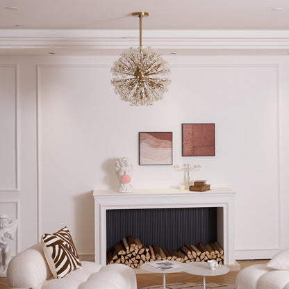 Dickinson Chandelier - Elegant Crystal Design with Adjustable Height