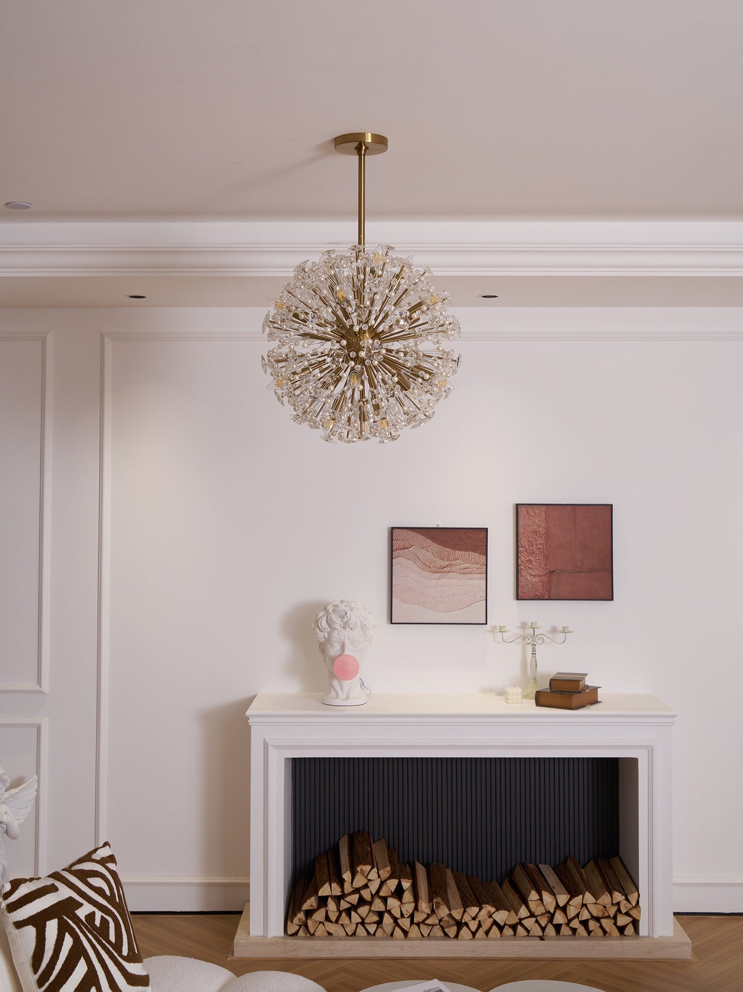 Dickinson Chandelier - Elegant Crystal Design with Adjustable Height