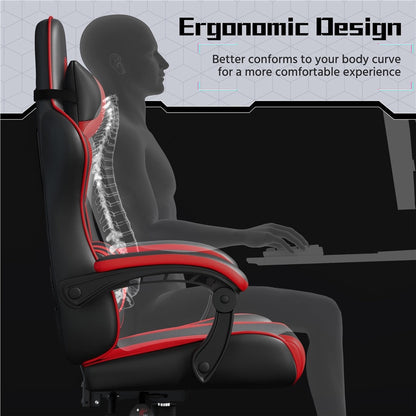 Computer Office Chair with Headrest and Massage Lumbar Support Position 5