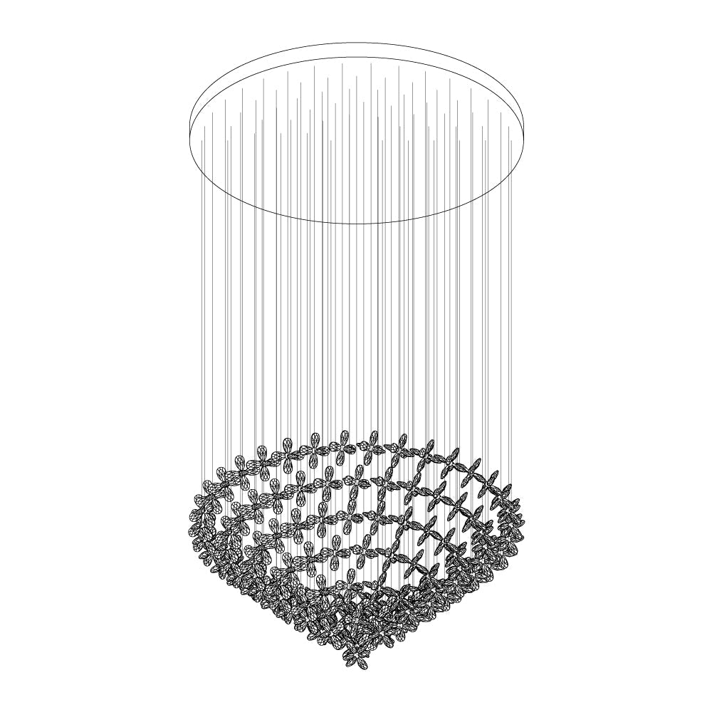 Elegant Floating Butterfly Chandelier with Adjustable Light and Remote