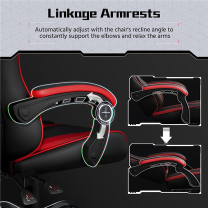 Computer Office Chair with Headrest and Massage Lumbar Support Position 6