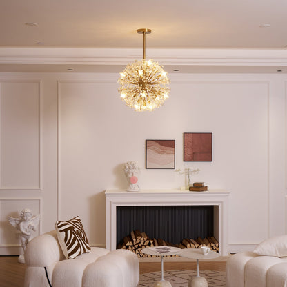 Dickinson Chandelier - Elegant Crystal Design with Adjustable Height