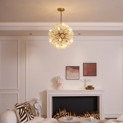 Dickinson Chandelier - Elegant Crystal Design with Adjustable Height