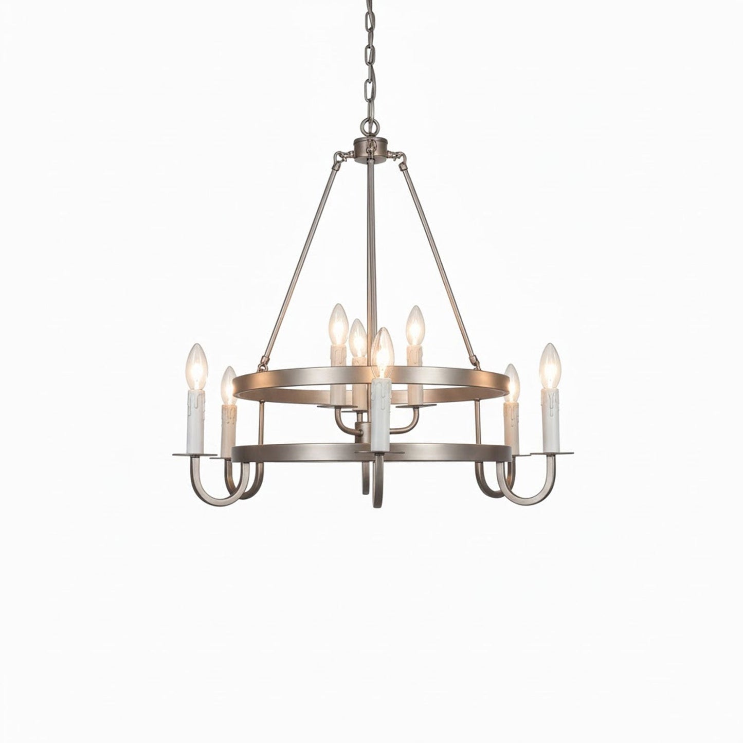 Vintage Voyager Chandelier - Elegant Lighting with Adjustable Height &