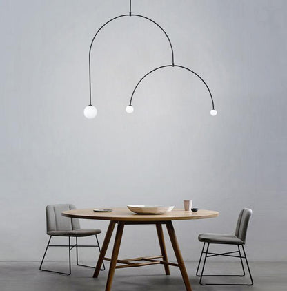 Mobile Chandelier with Adjustable Height and LED Lighting Features