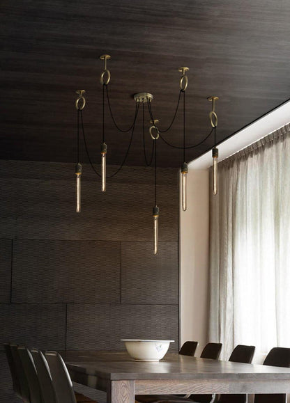 Professional Industrial Spider Chandelier with Adjustable Arms & LED L