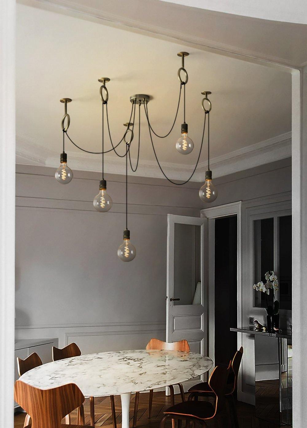 Professional Industrial Spider Chandelier with Adjustable Arms & LED L