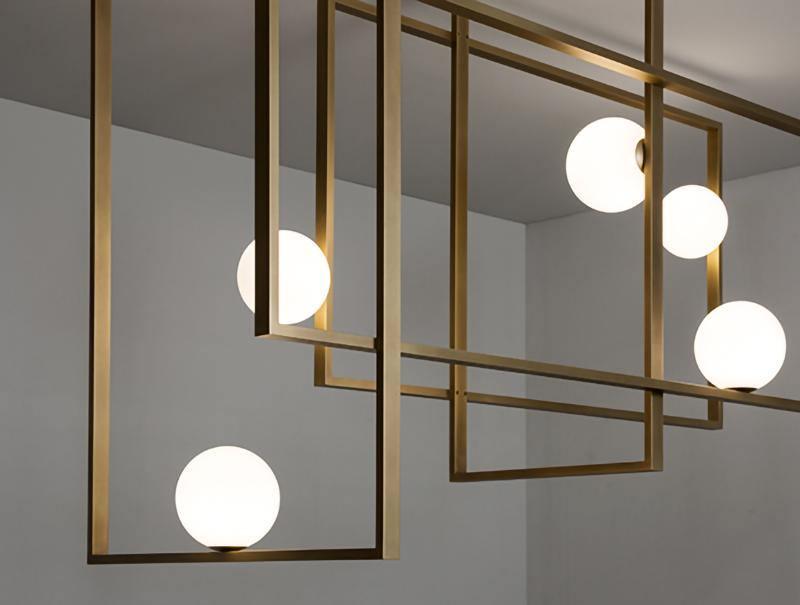 Mondrian Glass Ceiling Light - Modern Design, Adjustable Brightness