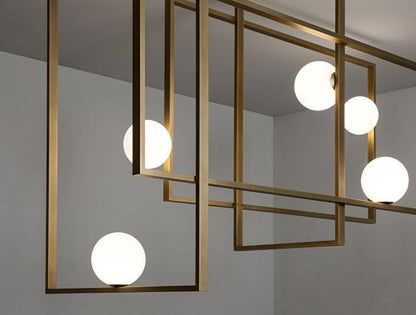 Mondrian Glass Ceiling Light - Modern Design, Adjustable Brightness