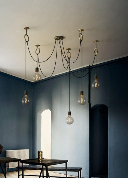 Professional Industrial Spider Chandelier with Adjustable Arms & LED L