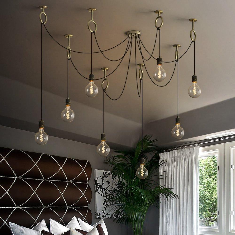 Professional Industrial Spider Chandelier with Adjustable Arms & LED L