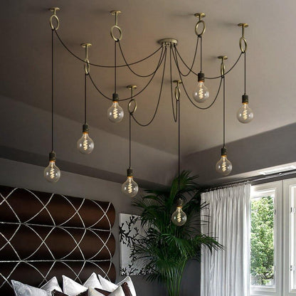 Professional Industrial Spider Chandelier with Adjustable Arms & LED L