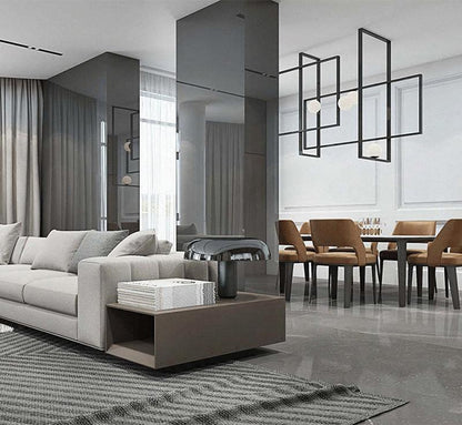 Mondrian Glass Ceiling Light - Modern Design, Adjustable Brightness