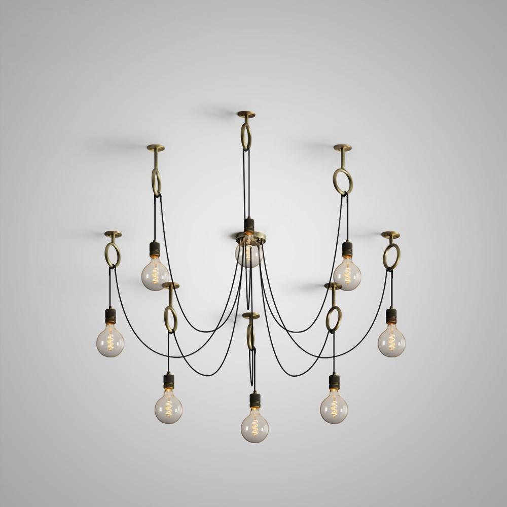 Professional Industrial Spider Chandelier with Adjustable Arms & LED L