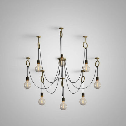 Professional Industrial Spider Chandelier with Adjustable Arms & LED L