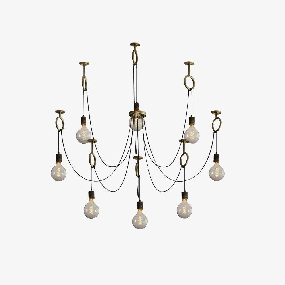 Professional Industrial Spider Chandelier with Adjustable Arms & LED L