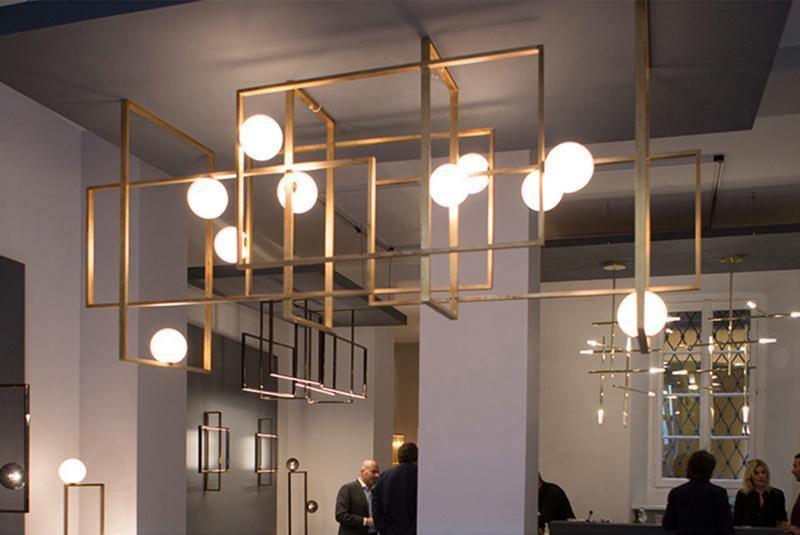 Mondrian Glass Ceiling Light - Modern Design, Adjustable Brightness