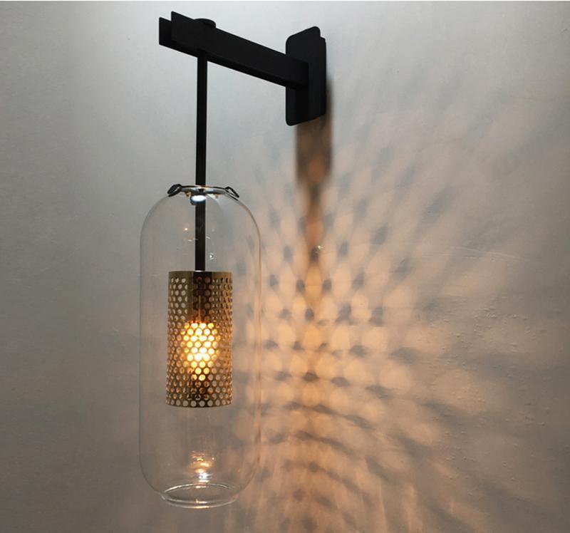 Vadim Glass Wall Lamp - Elegant Design with Adjustable Brightness