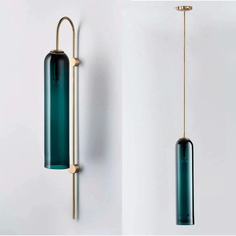 Sleek Modern Glass Wall Lamp with Adjustable Brightness & Energy Effic
