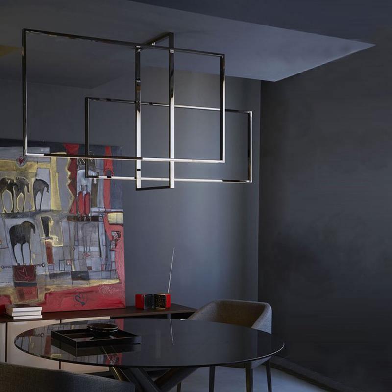Mondrian Glass Ceiling Light - Modern Design, Adjustable Brightness